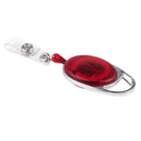 Oval retractable reel and name plate clip M1N4