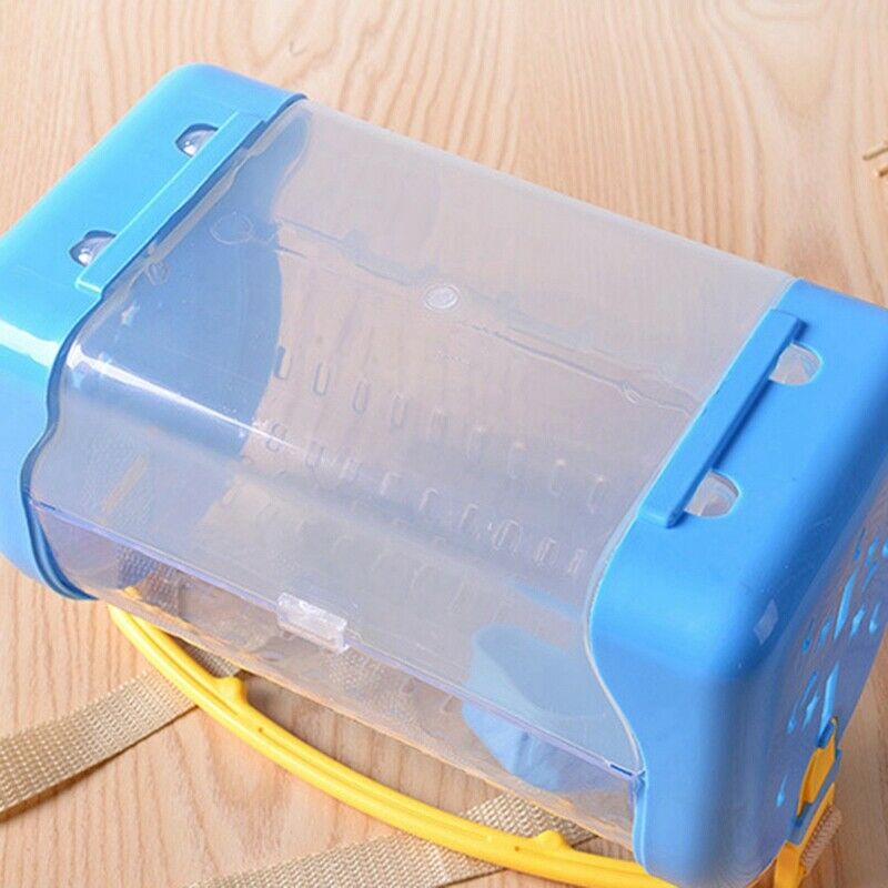 2X(Hamster Cage With Strap Portable Take Out Small Pets Box Bag Breathable