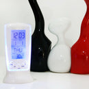 LED Digital Alarm Clock Night Light Electronic Calendar Thermometer Displ Hn