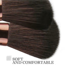 18pcs/Set Makeup Brush Fan-Shaped Coffee Tube Foundation Tool(Black Rod) A
