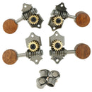 Pack of 4 Open Tuning Pegs Tuners Mahogany Knobs for Ukulele/Acoustic Guitar