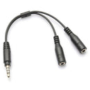 Audio Stereo 3.5mm Male to 2 Female Headset miniphone Y Cable Splitter Adap