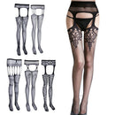 5 Pieces Suspender Socks Garter Thigh High Stockings for Women