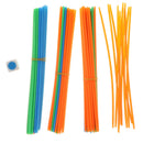 100 Pieces Plastic Classic Colored Pickup Sticks Game Party Favors Kids Children
