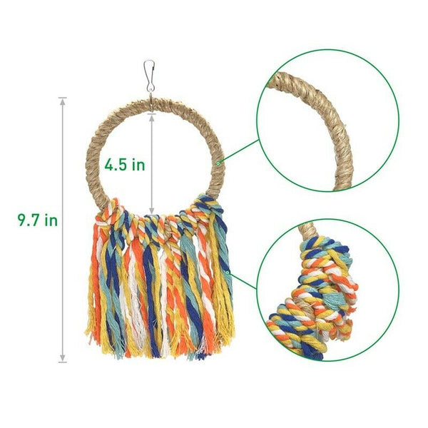 6 Pcs Parakeet Toys Bird Swing Chewing Toys Parrot Hammock Bell Parrot Chew