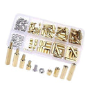 120 pcs M3 Brass Spacer Male-Female Spacers Hex Stand-Off Pillars DIY Kit