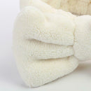 Soft Coral Fleece Women Cross Headband Girls Bow Knot Elastic Hairband (4) A