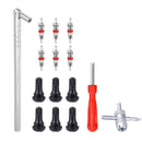 Valve Stem Puller Installer Tool - 6Pcs Tr412 Tire Snap In Short Rubber Val