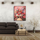 Painting By Numbers Kit DIY Brilliant Flower Canvas Oil Art Picture Craft