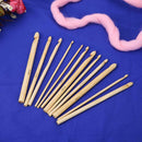 12pcs/Set Bamboo Sweater Needle Crochet Needles Weaving Craft Accessories