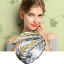 1pc Adjustable Ring Leaf Thumb Fingers Rings Opening Jewelry Women Gift Fas I1C4