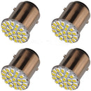 4 X BAY15D 22-LEDS 1206-SMD P21 / 5W BULB WHITE LIGHT BULB 12V 3c
