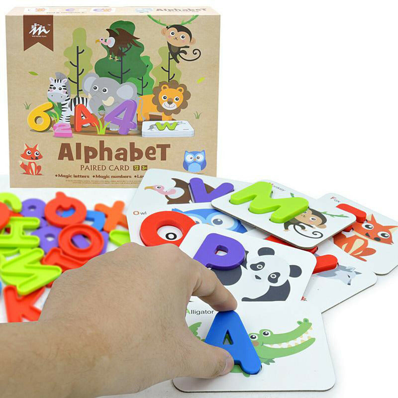 Lot 36 Number and Alphabet Flash Cards ABC Montessori Gifts for 2-4 Year Old