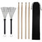 2 Pair 5A Drum Sticks Classic Maple Wood Drumsticks Sets and 1 Pair Drum Wi