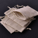 10pcs  6*9cm Natural Burlap Linen Jute Sack Drawstring Pouch Bag Wedding Favor