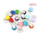 10x Mixed Color Infant Baby Metal Clips Pacifier Holders Alloy Suspender Hook 3c