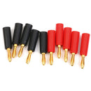 10Pcs/set Banana Speaker Wire Cable Screw Plugs Connectors 4mm Red, Black