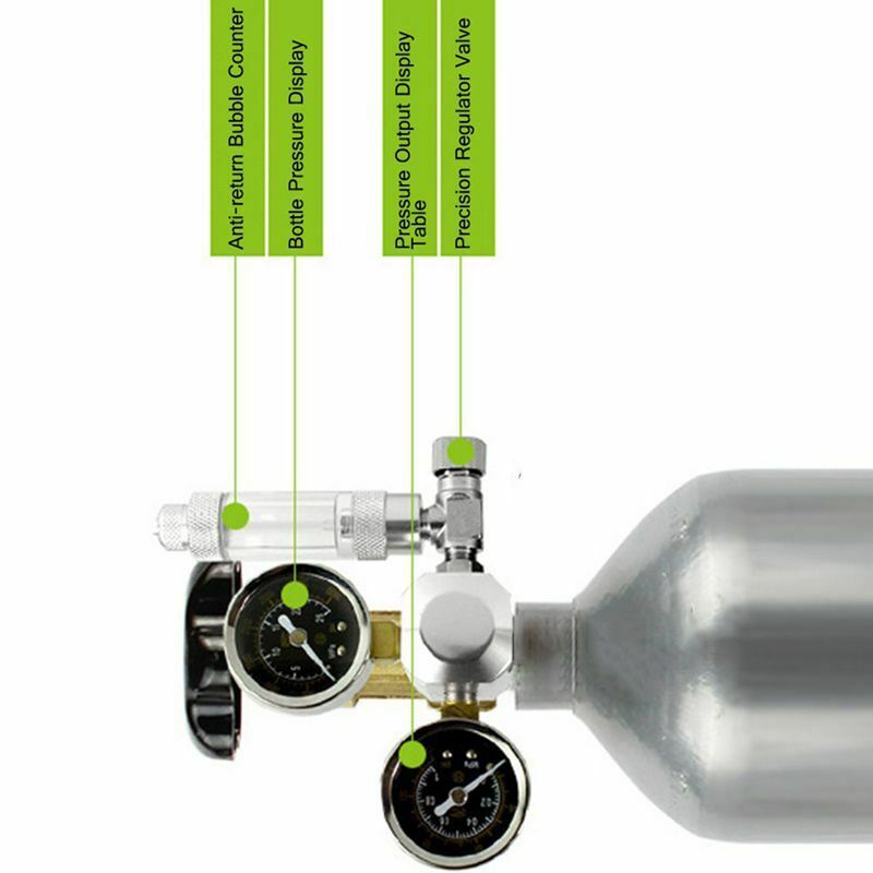 Aquarium Co2 Regulator Tank Live Plant Flow Pressure Control Check Valve Bu