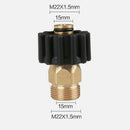 2 x Durable Brass Garden Hose Quick Connector M22M x M22F Set Quick Connector