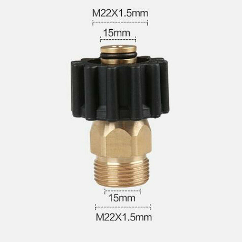 2 x Durable Brass Garden Hose Quick Connector M22M x M22F Set Quick Connector
