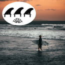 3Pcs Sool Beginner Soft Top Surf Fin & 6 Fins Screws For Surfboard Softboard