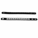 2pcs White Rivet + Black Rivet Punk Pyramid Studded Artificial Leather Brac Q9D1