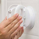 White Bathroom Suction Cup Grip Safety Bar Shower Grab Rail