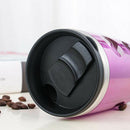 Double Walled Insulation Hot or Cold Mug Sports Water Bottle 400ml Purple