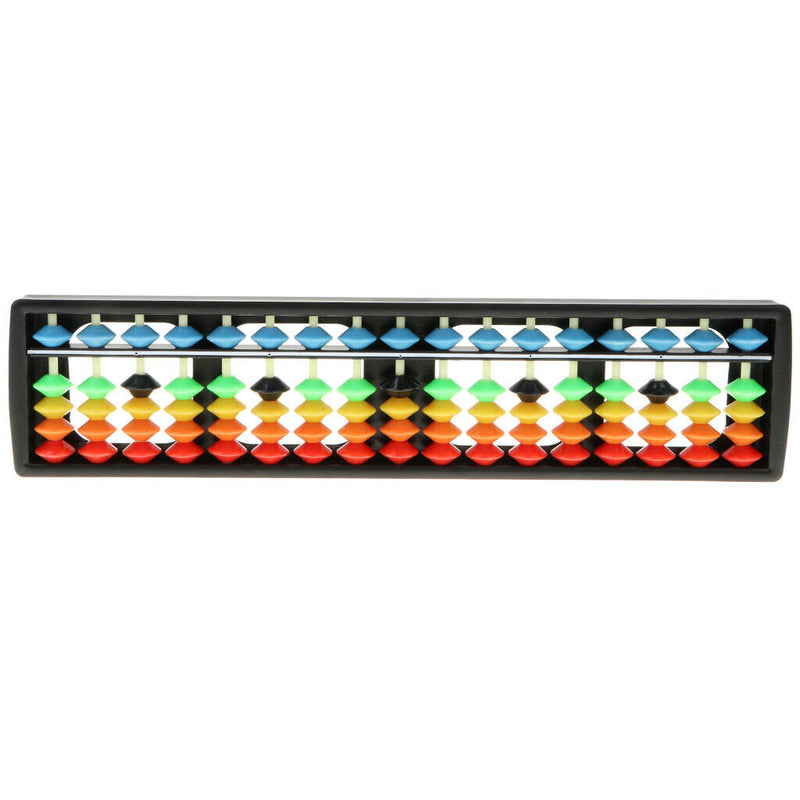 Plastic 17 Digits 5 Colors Beads Arithmetic Learning & Teaching Tool Abacus