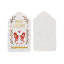 50pcs Merry Christmas Kraft Paper Gift Tags Label Hanging Cards With String JR