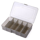 5 Grids Clear Plastic Fishing Lures Bait Storage Tackle Box Container Orga wer