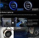 12V Car Engine Start Push Button Switch Ignition Starter Kit Blue LED Universal
