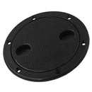 6" Marine Boat Screw Out Twist Out Deck Plate Inspection Hatch Access Black