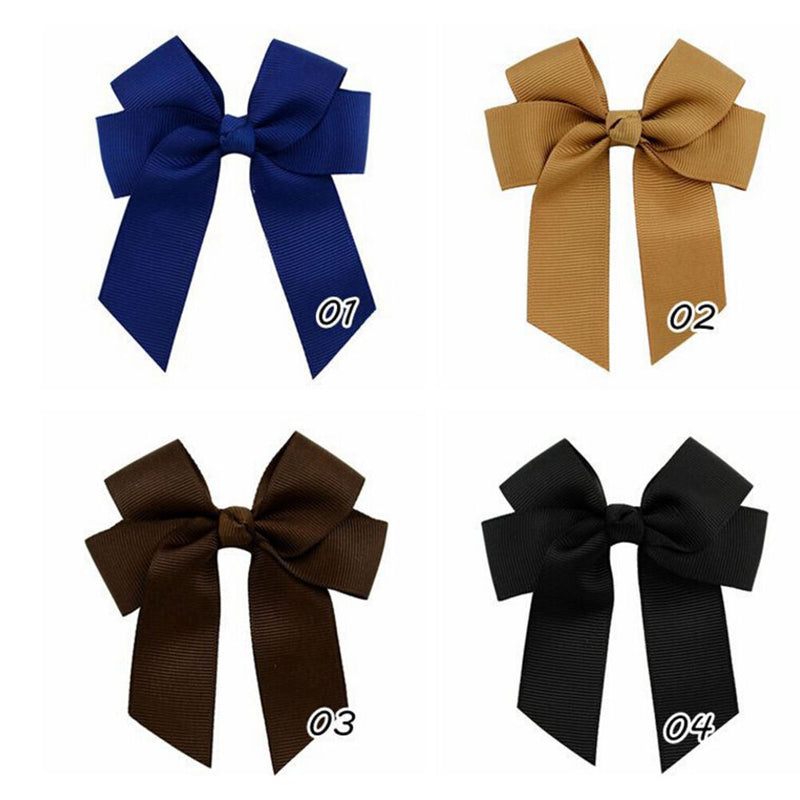 20X Grosgrain Ribbons Cheer Bow With Alligator Hair Clip Baby Girls Boutique BX