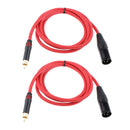 2x XLR Male to RCA Male Jack Plug Microphone Audio Cable Lead Wire Cord