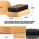 Blue Zoo Men Boar Hair Bristle Beard Brush Shaving Comb Face Massage Handma W9H3