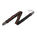 Guitar Strap Leather Nylon Adjustable Strap for Acoustic Guitar Bass Black