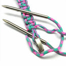 2Pcs Paracord Rope Bracelet Knitting Needle Stainless Steel Paracord Weavin V4S2