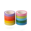20x Writable Rolls Paper Washi Masking Tape Rainbow Colours Sticky Adhesive OMJ
