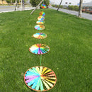 Rainbow Wheel Windmill Wind Spinner Whirligig Garden Funny Children ToysB Gw