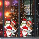DIY Merry Christmas Wall Stickers Showcase Window Glass Festival Decals