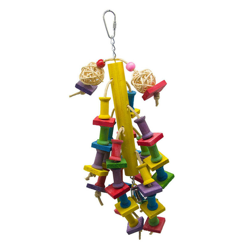 Colorful Parrot Macaw Cage Chew Hanging Toys Pet Bird Conure Swing Scratcher