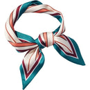 New Women'S Square Scarf Silk Head Stripe Double-Sided Small Scarf Scarf Re