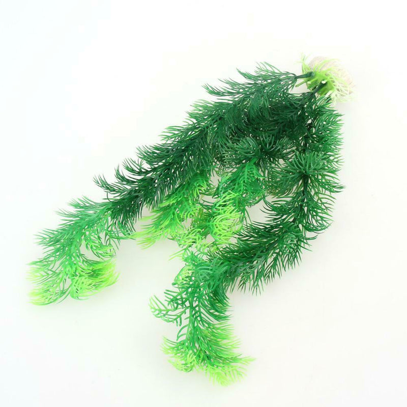11.8" Green Artificial Plastic Plant Grass FishTank Aquarium Ornament Decor