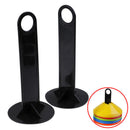 2 Pcs Black Soccer Training Sign Dish Shelf Football Training Saucer Rack Gw