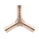 5pcs 8mm 3 Ways Y-Piece Brass Air Gas Hose Barb Connector Tube Coupler