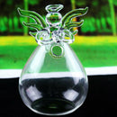 Clear Glass Angel Shape Flower Plant Hanging Vase Container Decor Plants Bottle