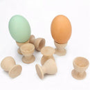 12Pcs Wooden Egg Rack Home Kitchen Eggs Holding Cup Desktop Refrigerator Eg V6P7