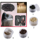 1000Pc Lined Rings Hair Clips Mini Beads Link Human Hair Extensions Supplies 3mm