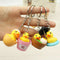 Cute Yellow Duck Keychain Cartoon Animal Bag Hanging Pendant Keychain KeyringLJ